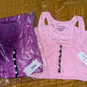 Vera Bradley Pink and Purple Women's Tank Tops